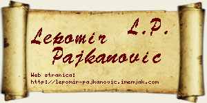 Lepomir Pajkanović vizit kartica